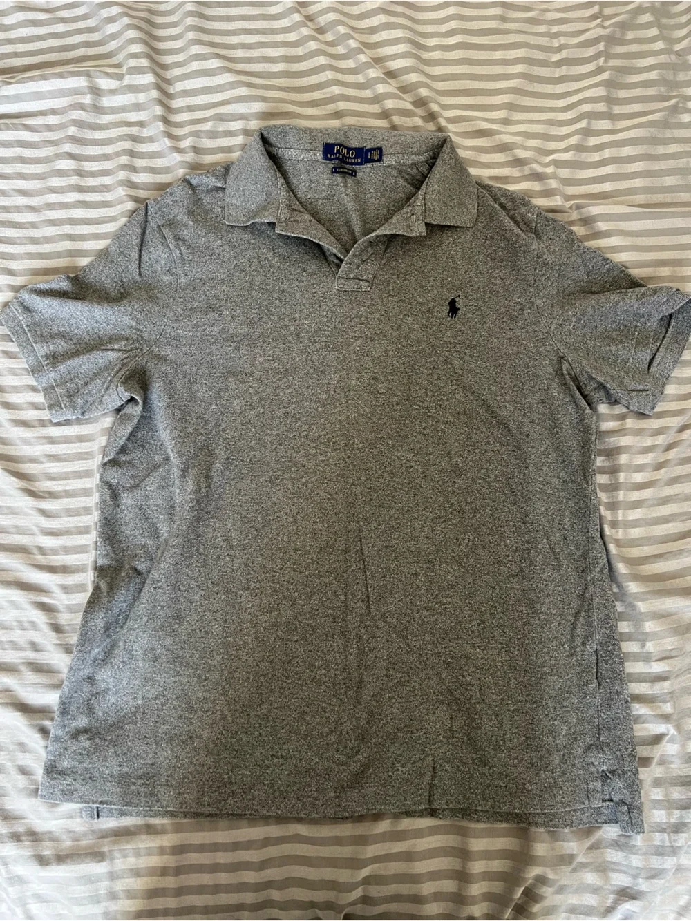 Polo by Ralph Lauren Men's Gray Short-Sleeve Polo Shirt